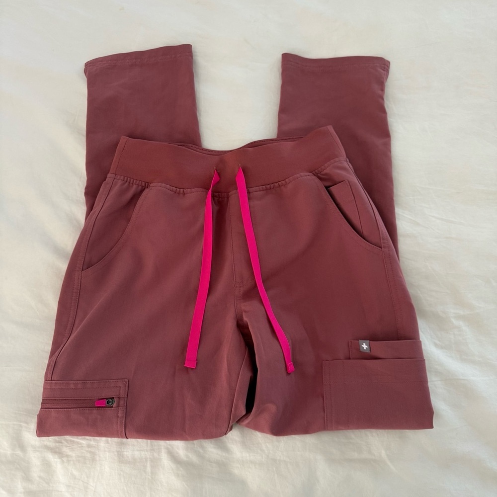 Figs Yola Skinny Scrub Pant- Mauve